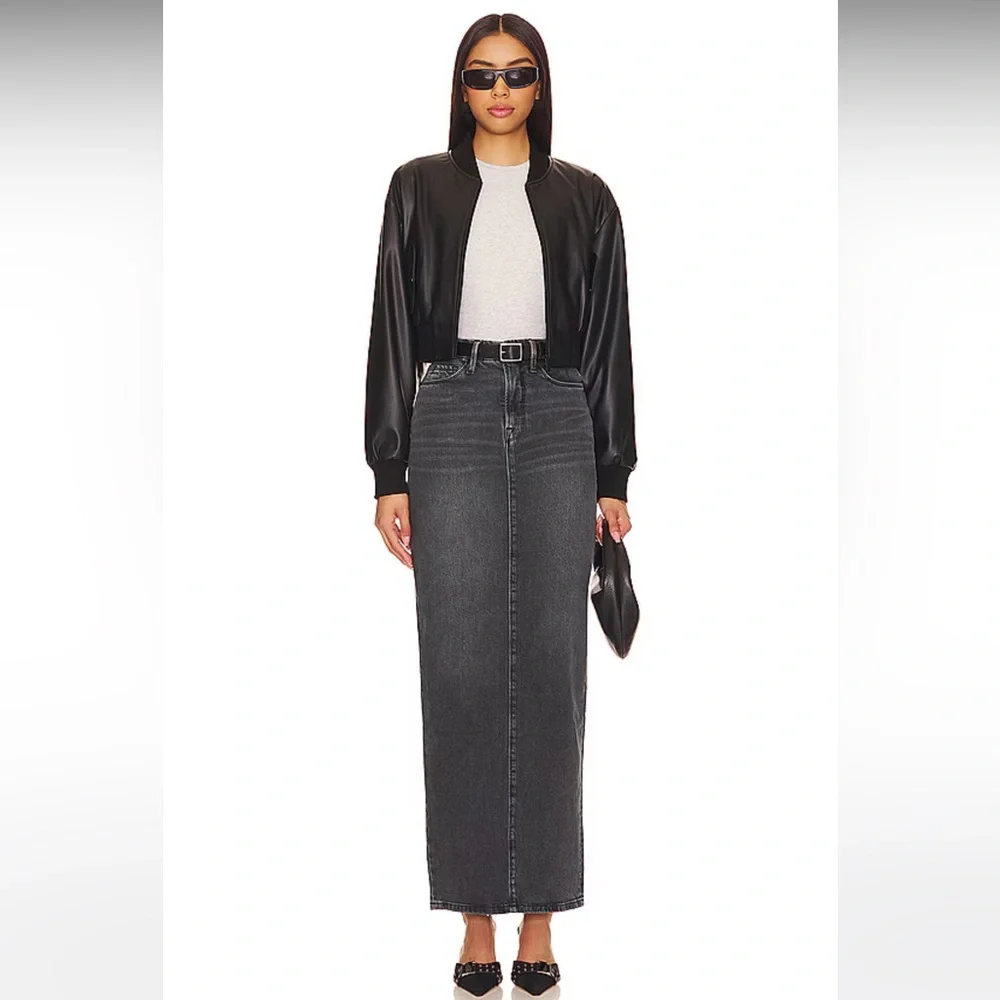 Good American Black Maxi Skirt - Picture 1 of 9